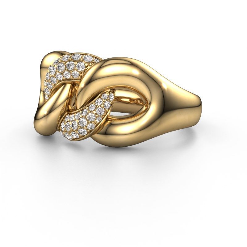 Afbeelding van Ring Kylie 2 11mm<br/>585 goud<br/>Diamant 0.269 Crt