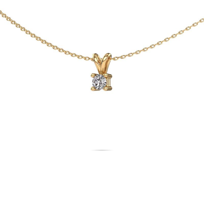 Collier Eline 585 or jaune zircone 5 mm