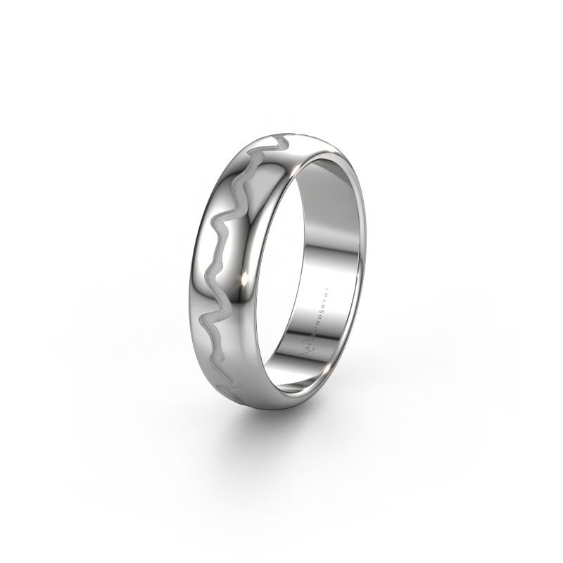 Wedding ring Heartbeat 2 585 white gold ±0.20x0.07 in