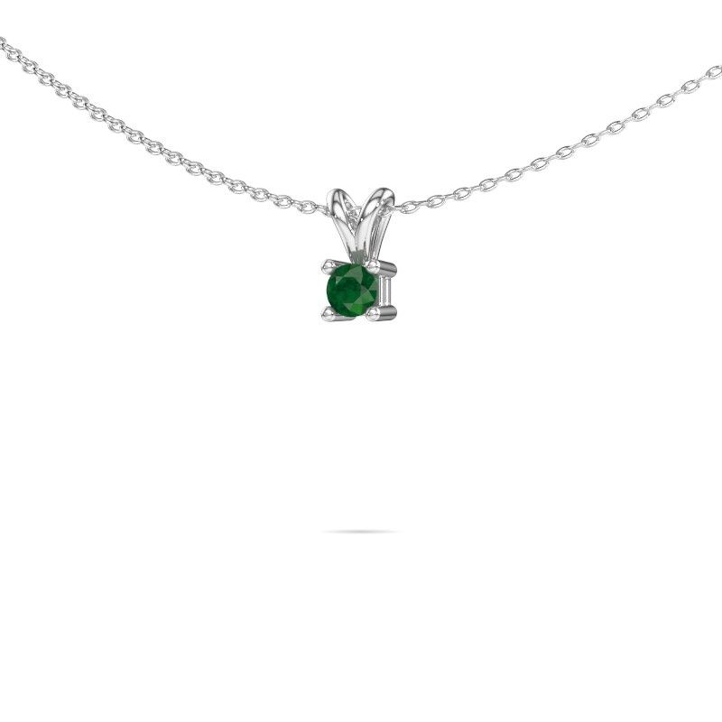Necklace Eline 950 platinum emerald 5 mm