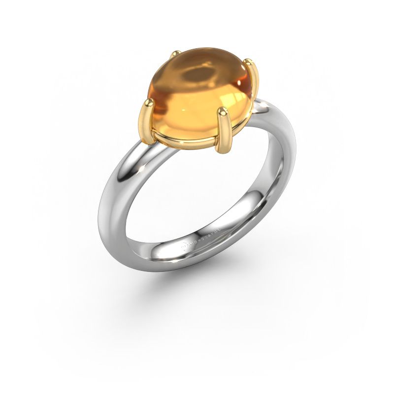 Ring Melodee 585 white gold citrin 10x8 mm