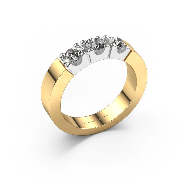 Ring Dana 3 585 goud zirkonia 4 mm
