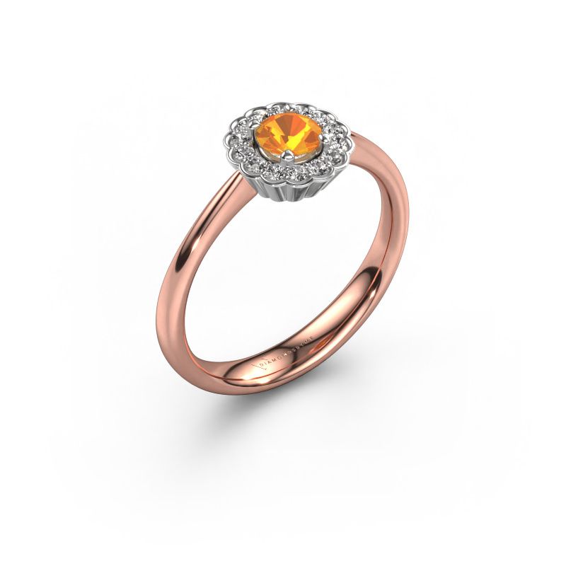 Engagement ring Debi 585 rose gold citrin 4.2 mm