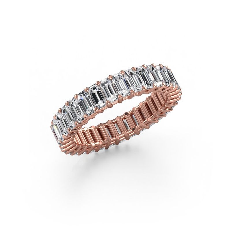 Stackable ring Heddy EME 4x2 585 rose gold lab grown diamond 4.95 crt