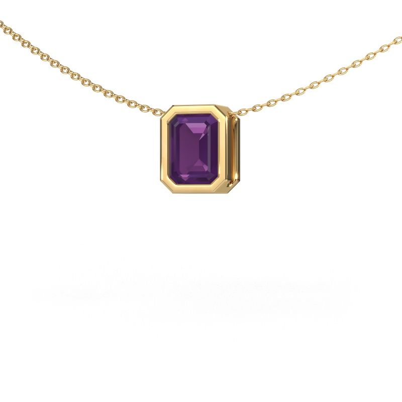 Pendant Lavon EME 585 gold amethyst 8x6 mm