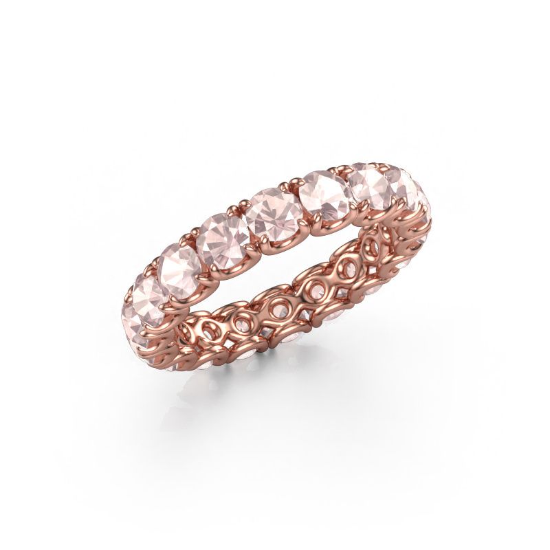 Stackable ring Estee 3.7 585 rose gold morganite champagne 3.7 mm