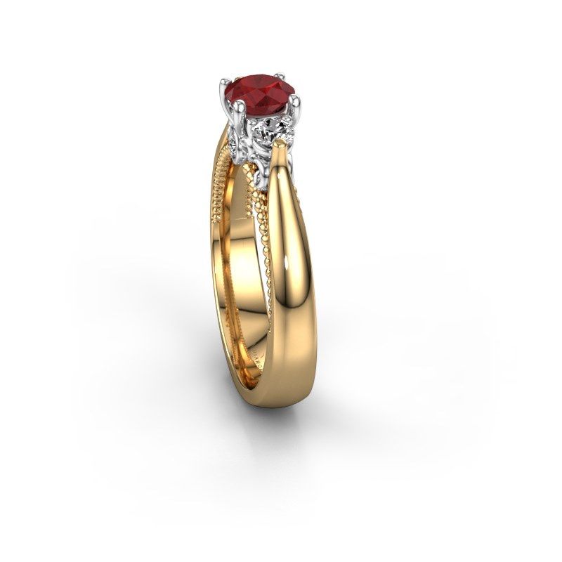 Afbeelding van Verlovingsring Tiffani<br/>585 goud<br/>Robijn 5 mm