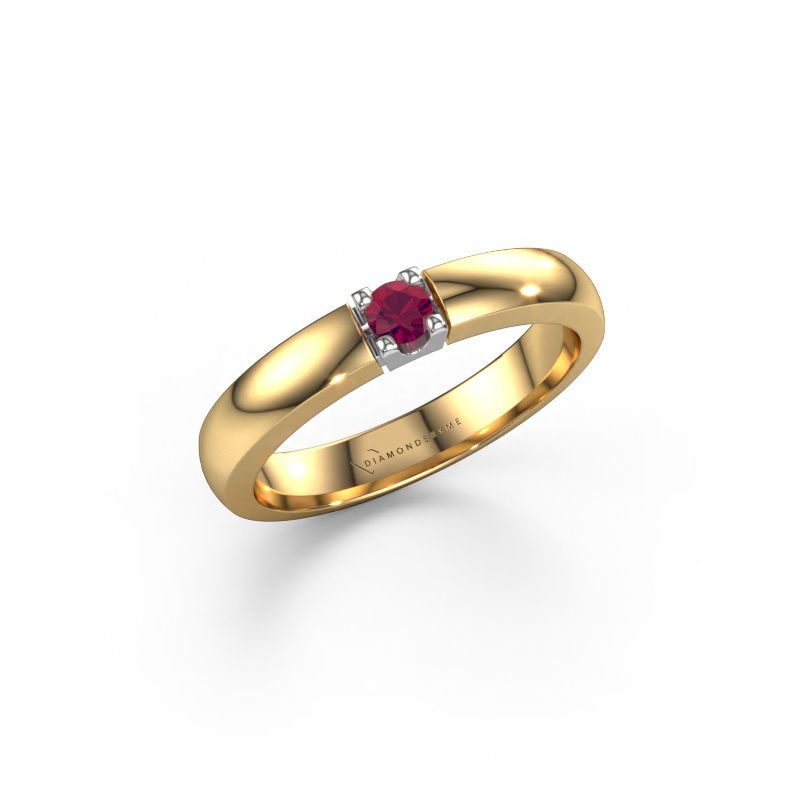 Ring Rianne 1 585 gull rhodolitt 3 mm