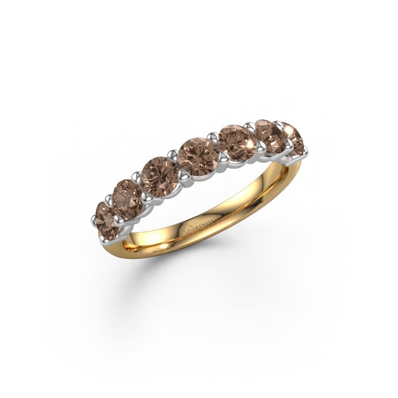 Ring Heddy Half 585 gold brown diamond 1.40 crt