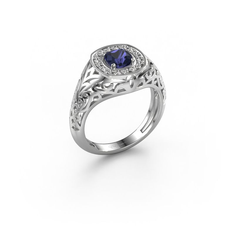 Men's ring Quinten 585 white gold sapphire 5 mm