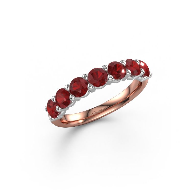 Ring Heddy Half 585 rose gold ruby 3.7 mm