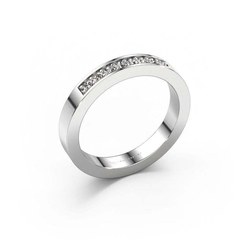 Stackable ring Loes 5 950 platinum diamond 0.16 crt