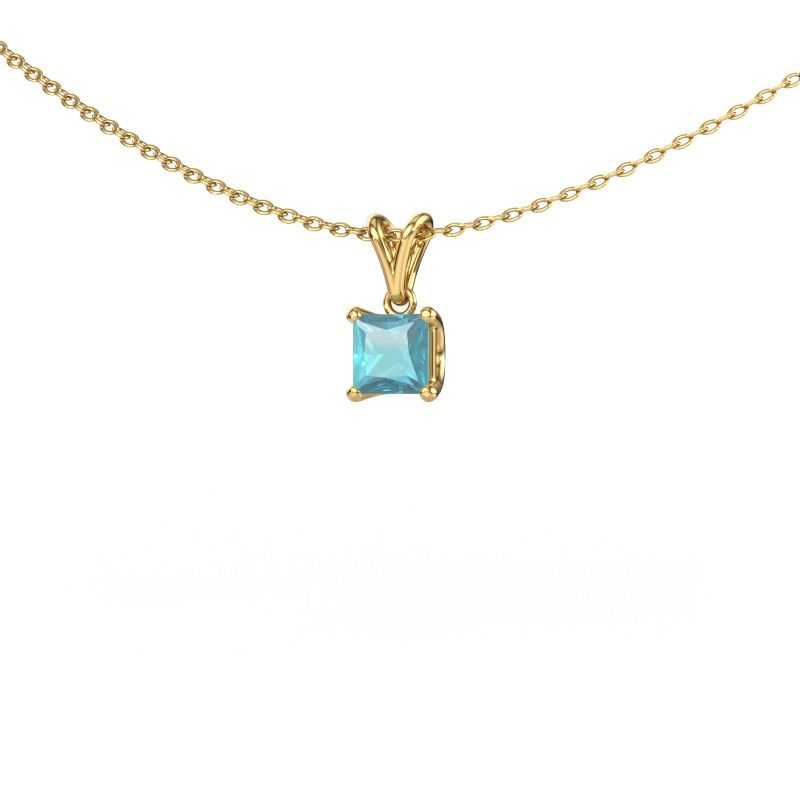 Pendant Sam SQR 585 gold blue topaz 4.5 mm