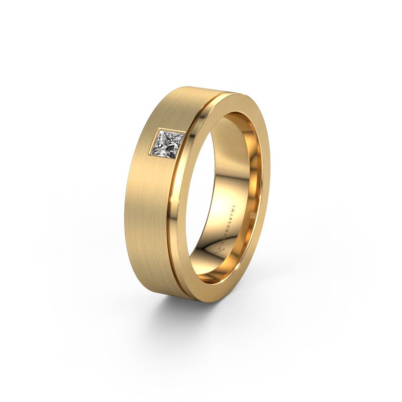 Wedding ring WH0550L16CMP 585 gold lab-grown diamond ±6x2.2 mm