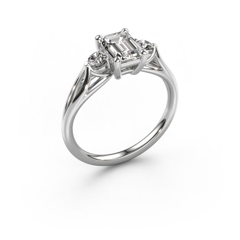 Verlobungsring Amie EME 585 Weißgold Zirkonia 7x5 mm