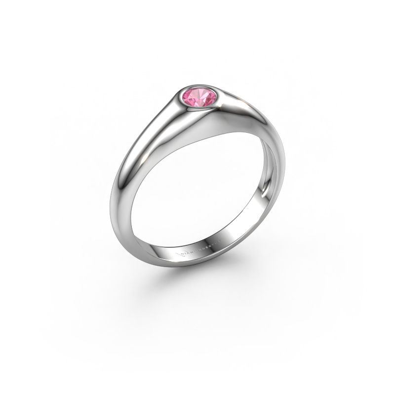 Pinky ring Thorben 950 platinum pink sapphire 5 mm