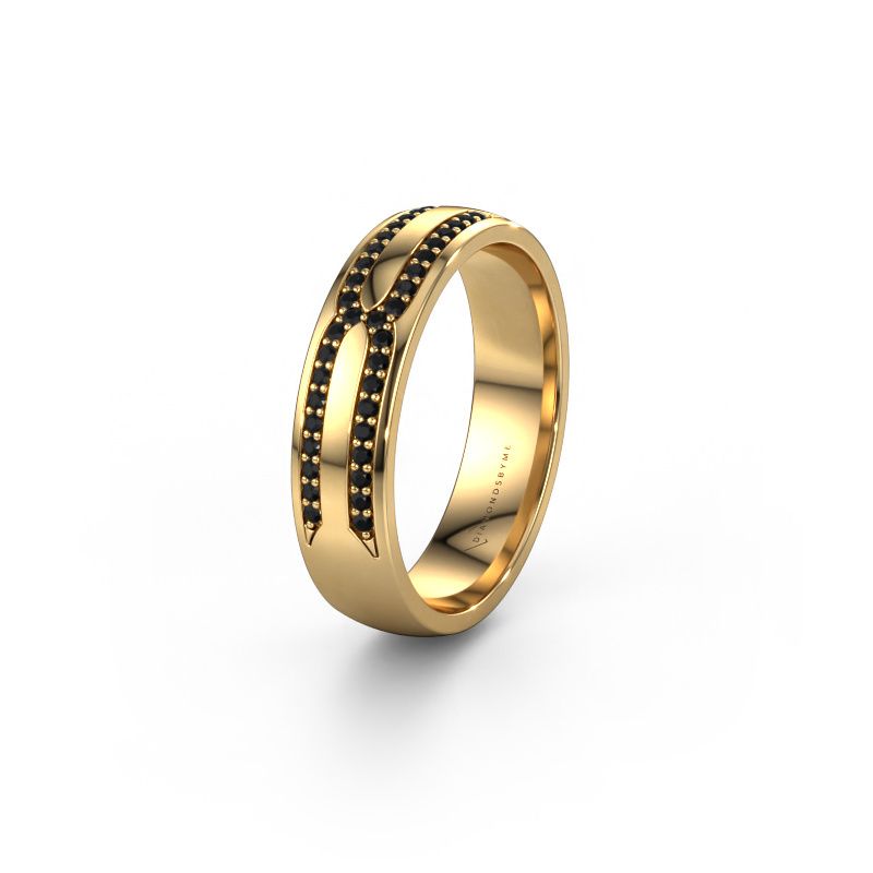 Trauring WH2212L25AP 585 Gold Schwarz Diamant ±5x1.7 mm