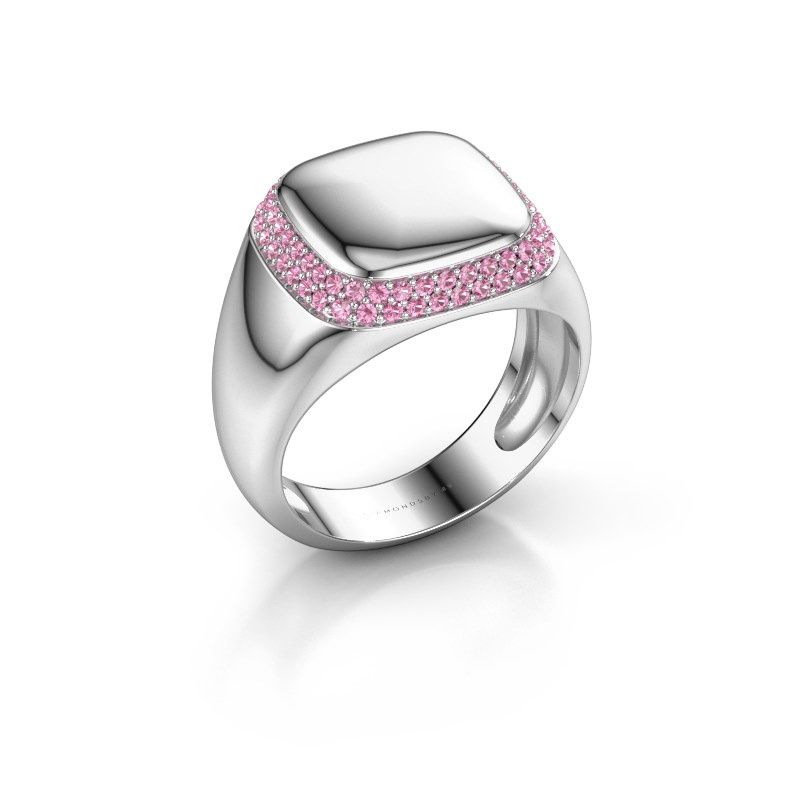 Afbeelding van Heren Ring Pascal<br/>950 platina<br/>Roze saffier 1.1 mm
