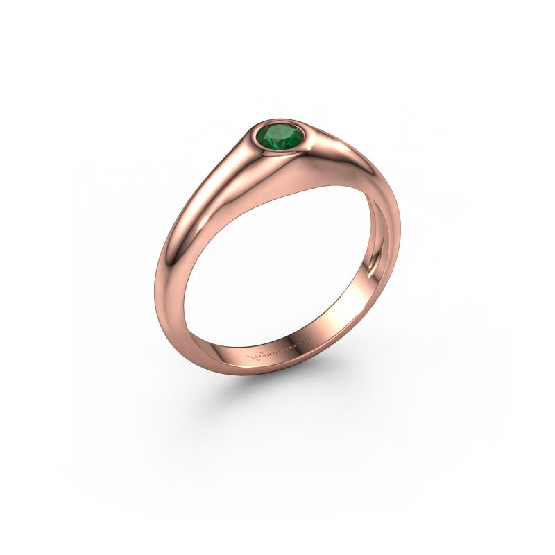 Pinky ring Thorben 585 rose gold emerald 5 mm