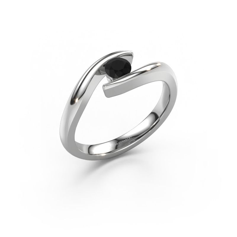Verlobungsring Alaina 950 Platin Schwarz Diamant 0.30 crt