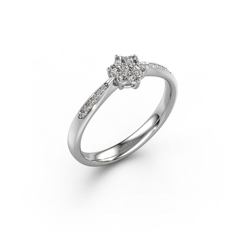Verlovingsring Chantal 2 950 platina diamant 0.02 crt