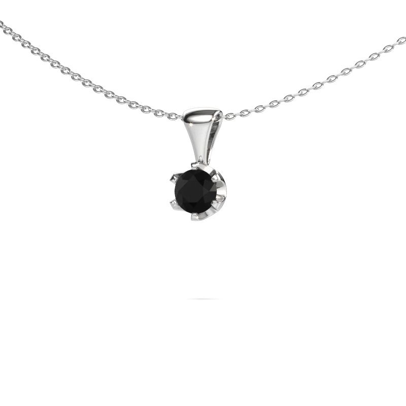 Kette Fran 585 Weißgold Schwarz Diamant 0.60 crt