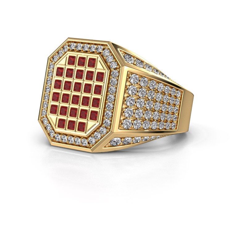 Image of Men's ring bjorn<br/>585 gold<br/>Ruby 1.5 mm