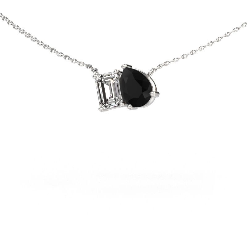 Anhänger Toi et Moi PER EME 585 Weißgold Schwarz Diamant 2.15 crt
