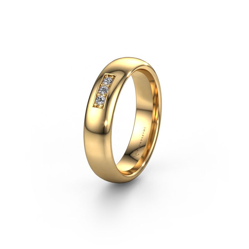 Wedding ring WH0110L35BP 585 gold lab grown diamond ±5 x 2 mm