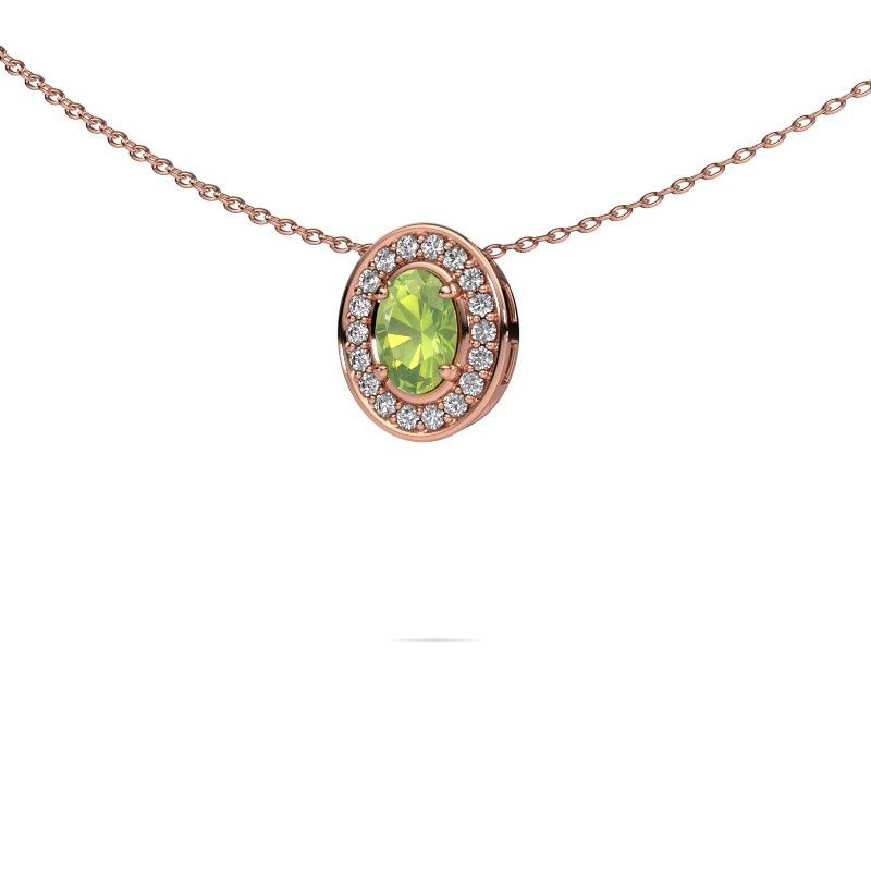 Necklace Madelon 585 rose gold peridot 6x4 mm