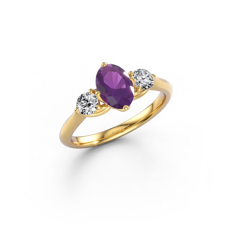 Verlobungsring Vosje OVL 585 Gold Amethyst 7,5x5,5 mm