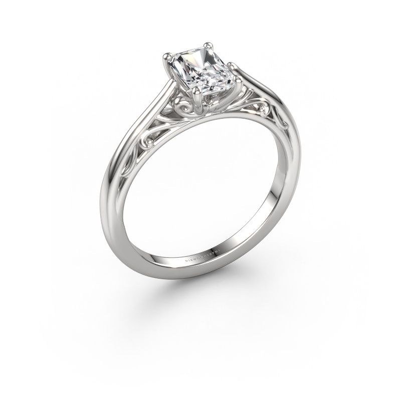 Engagement ring Shannon rad 585 white gold diamond 0.75 crt