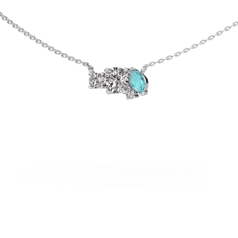 Pendant Frauke RND 585 white gold custom diamond 5 mm