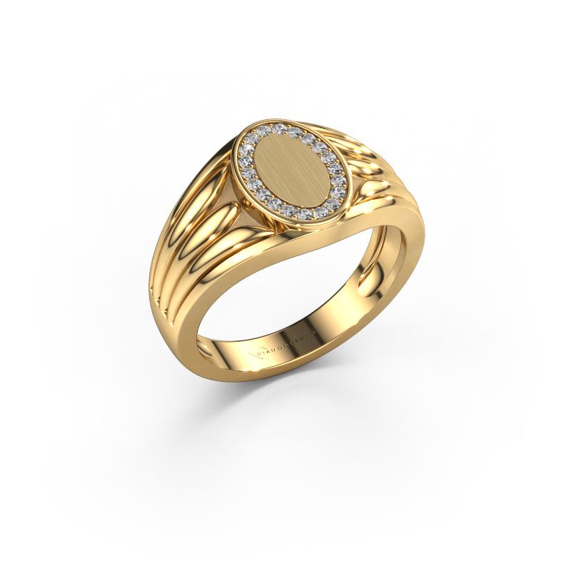 Pinky ring Marinus 585 gold lab-grown diamond 0.15 crt