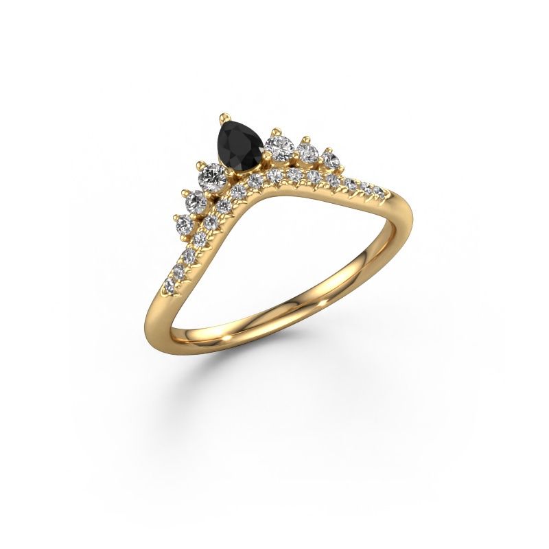 Bague superposable Crown A 585 or jaune diamant noir 0.473 crt