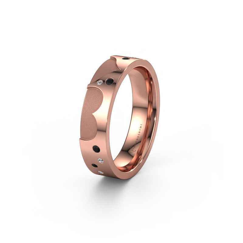 Alliance WH2114L25A 585 or rose diamant noir ±5x1.7 mm
