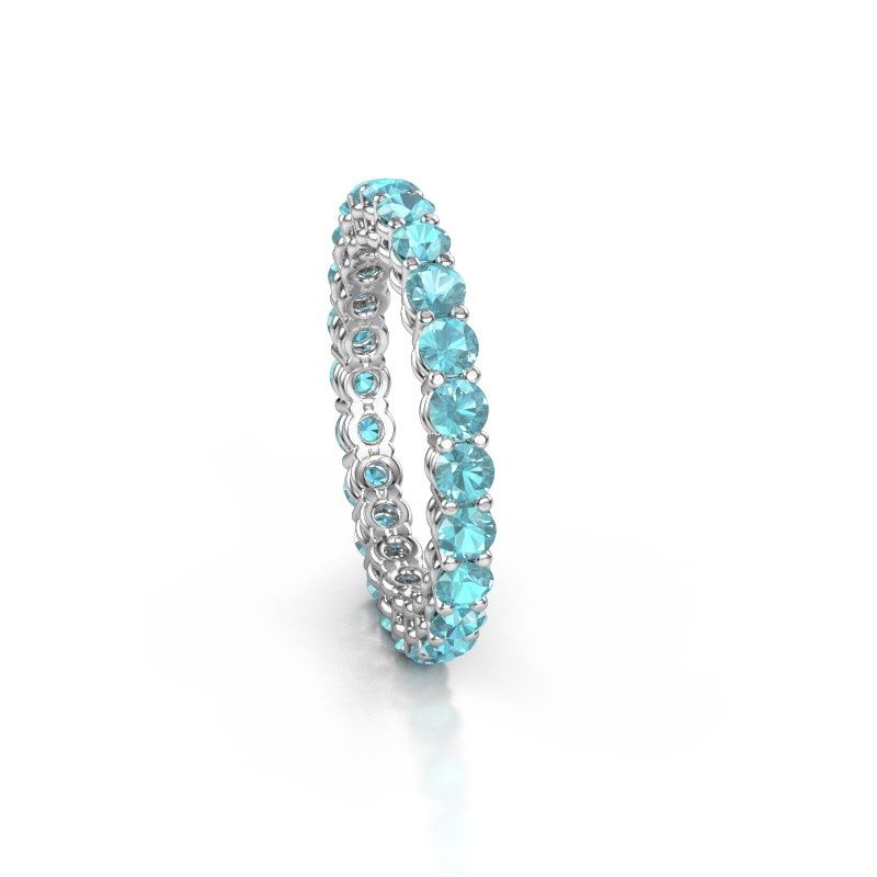 Image of Stackable ring Michelle full 2.7 585 white gold blue topaz 2.7 mm