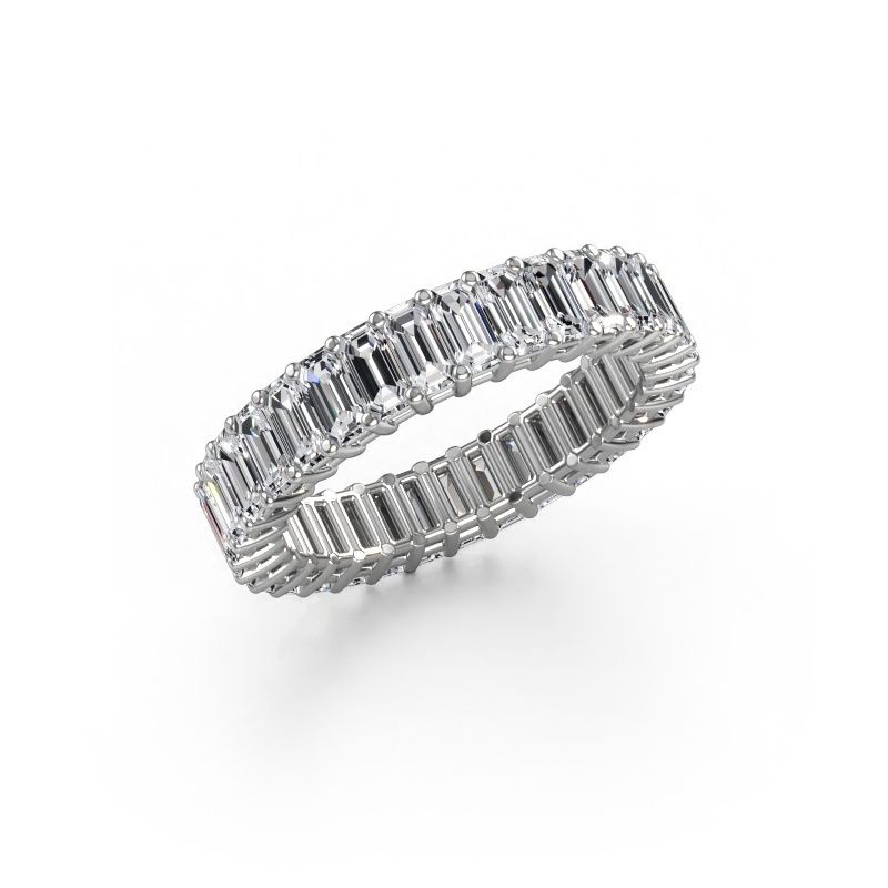 Bague superposable Heddy EME 4x2 585 or blanc diamant synthétique 4.95 crt