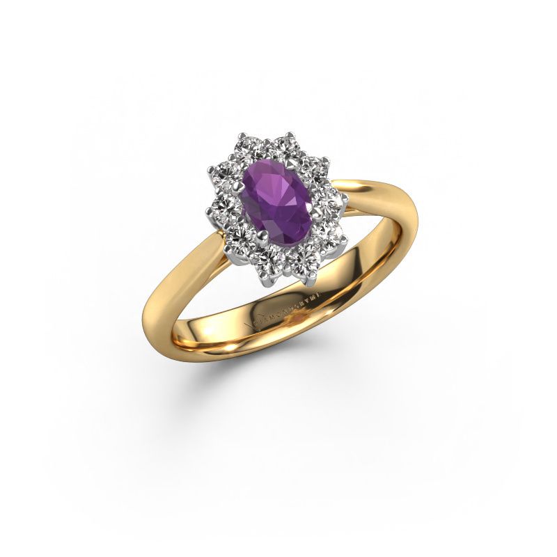 Verlobungsring Leesa 1 585 Gold Amethyst 6x4 mm