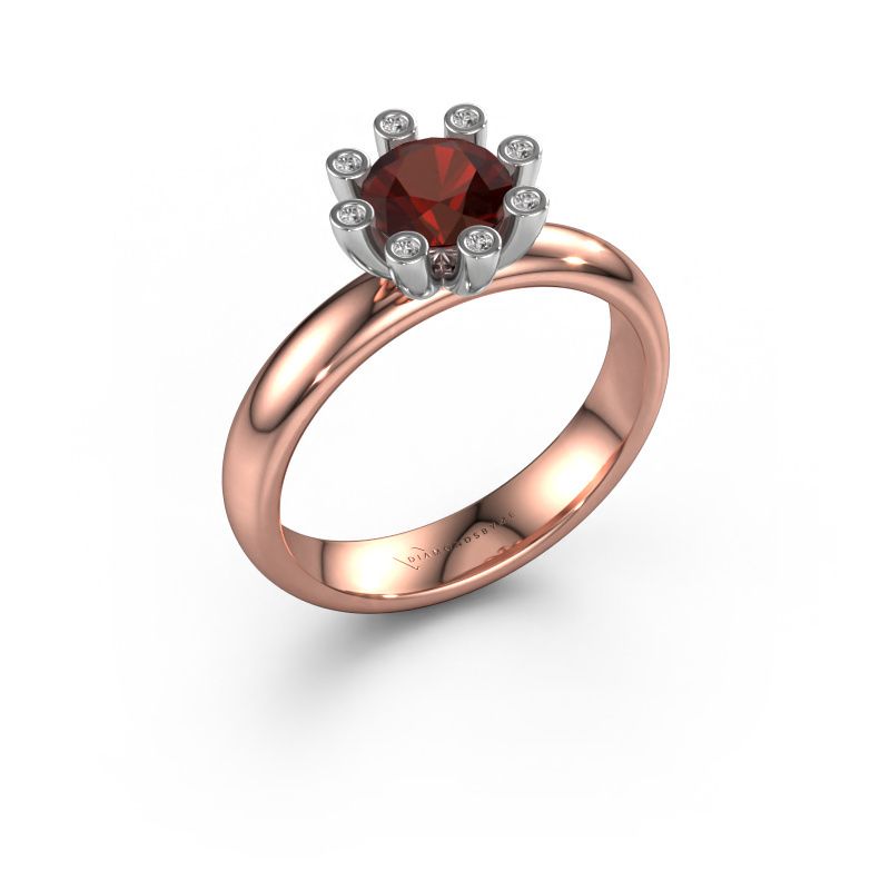 Ring Carola 3 585 rose gold garnet 6 mm