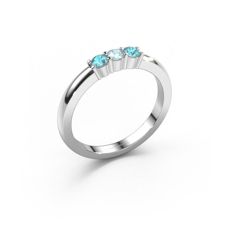 Ring Yasmin 3 585 Weißgold Aquamarin 3 mm