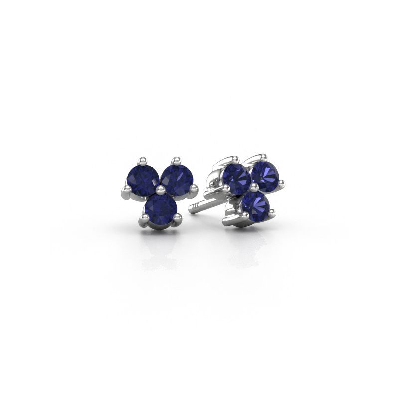 Clous d'oreilles Shirlee 950 platine saphir 3 mm