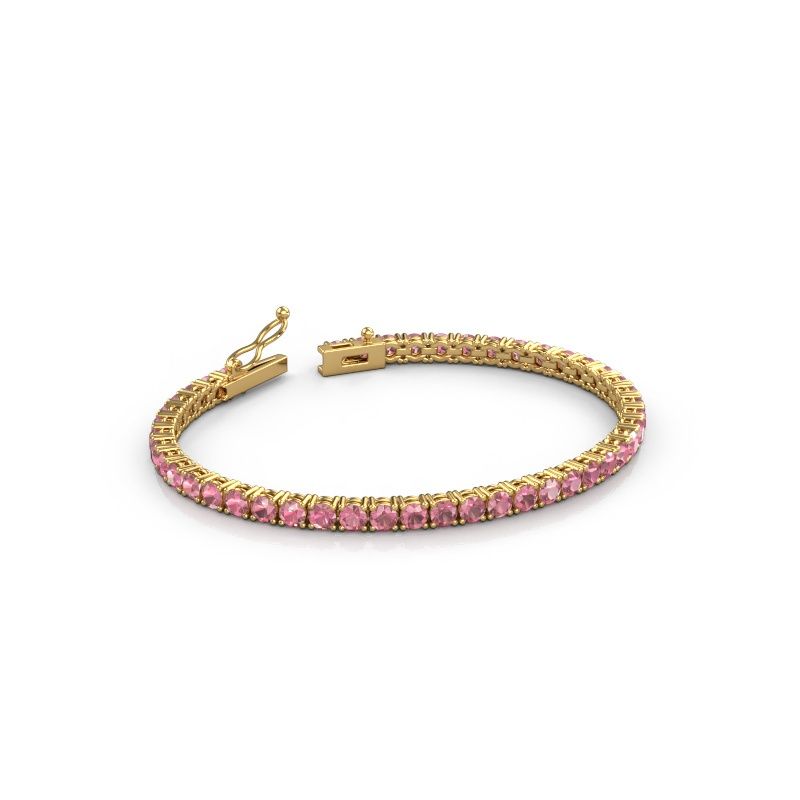 Tennis bracelet Shirley 3.4 585 tourmaline pink gold 3.4 mm