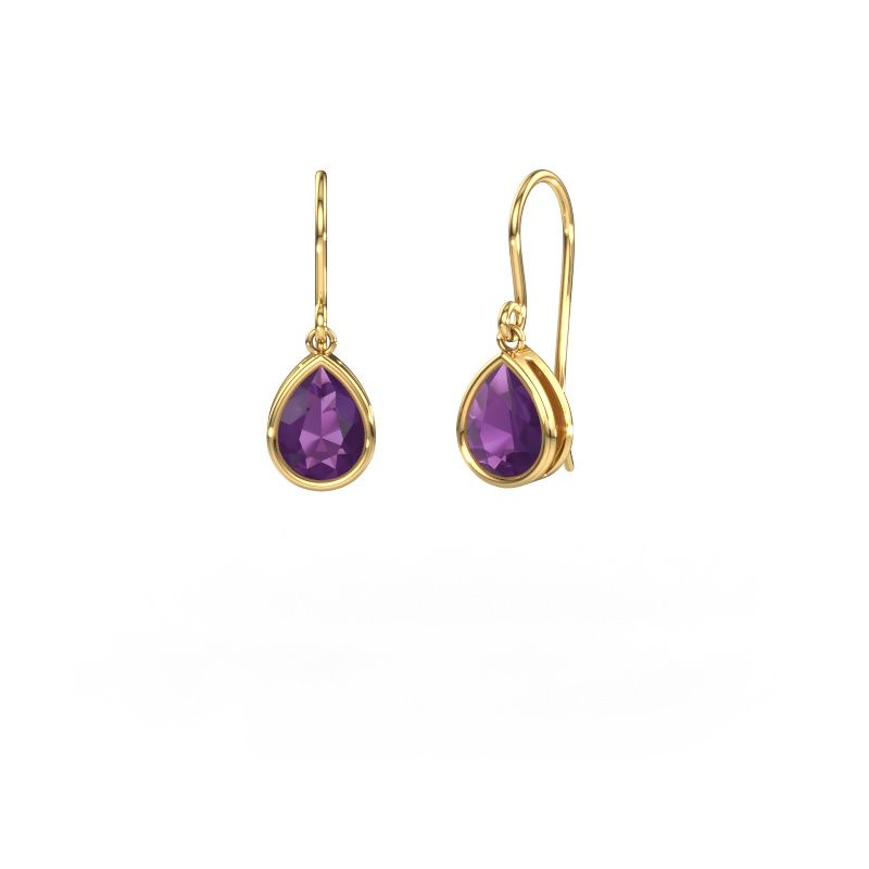 Earrings Lavon PER 585 gold amethyst 8x6 mm