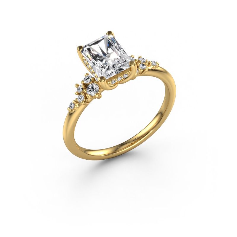Engagement ring Emma RAD 585 gold diamond 1.197 crt