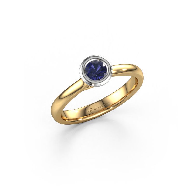 Verlovings ring Kaylee 585 goud saffier 4 mm