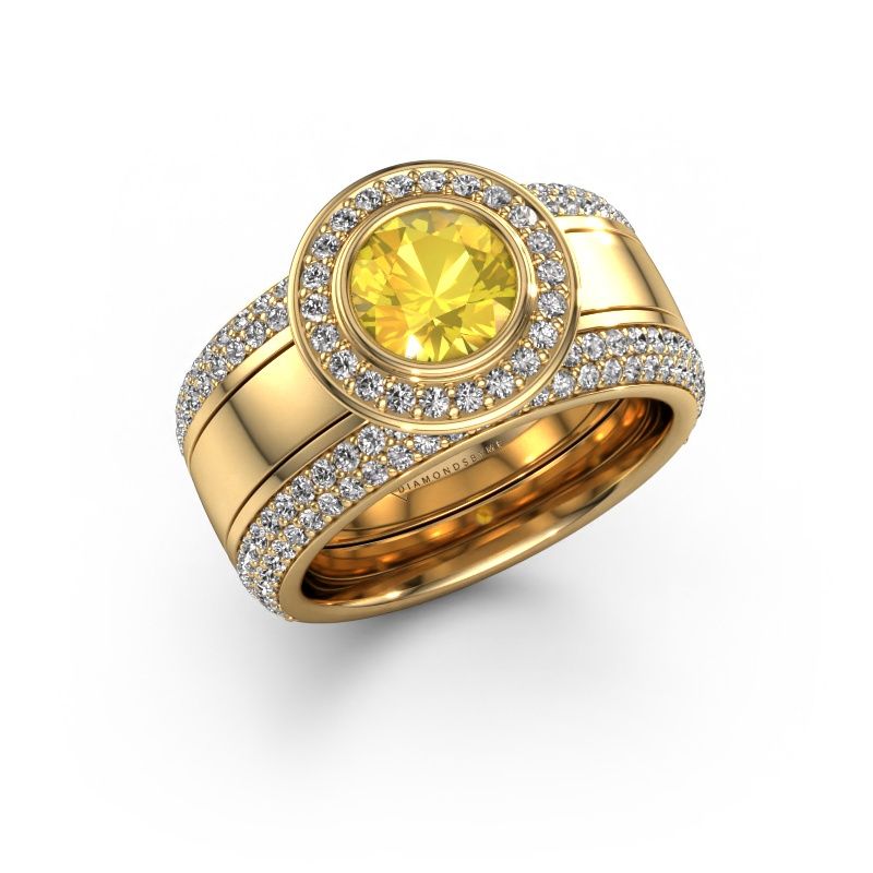 Bague Roxie 585 or jaune saphir jaune 6.5 mm
