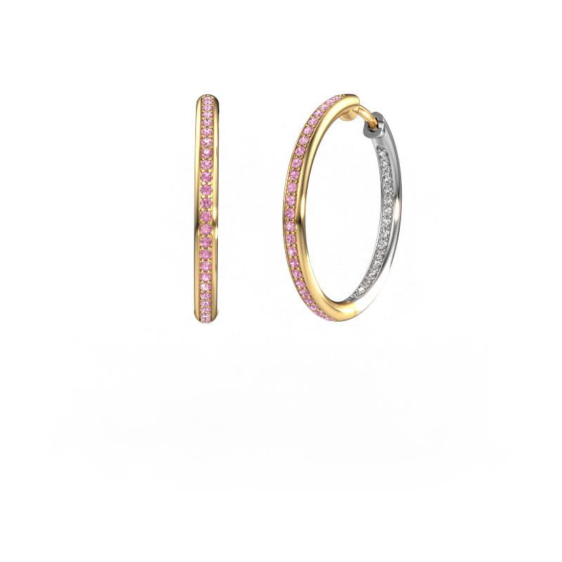 Creole Sina 20mm 585 Gold Pink Saphir 1.1 mm