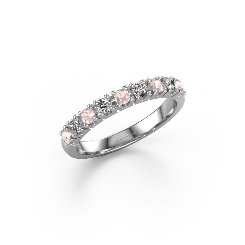 Ring Rianne 9 950 platina morganiet champagne 2.4 mm