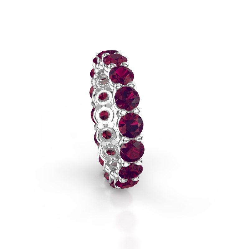 Bild von Vorsteckring heddy rnd 4.0<br/>950 Platin<br/>Rhodolit 4 mm